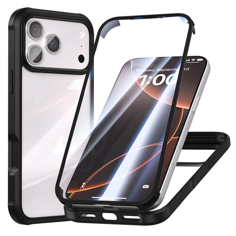 For iPhone 17 Pro Double-sided Plastic Glass Phone Protective Case