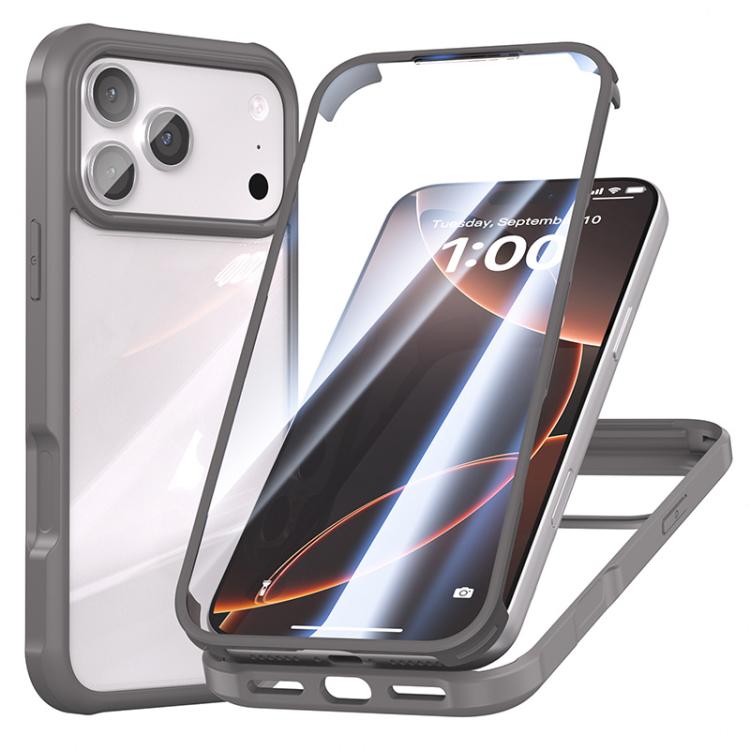 For iPhone 17 Pro Double-sided Plastic Glass Phone Protective Case