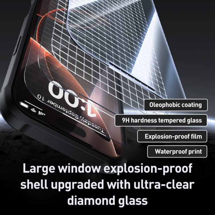 For iPhone 17 Pro Double-sided Plastic Glass Phone Protective Case