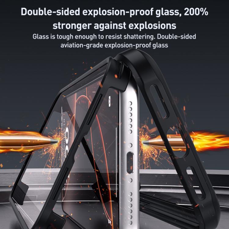 For iPhone 17 Pro Double-sided Plastic Glass Phone Protective Case