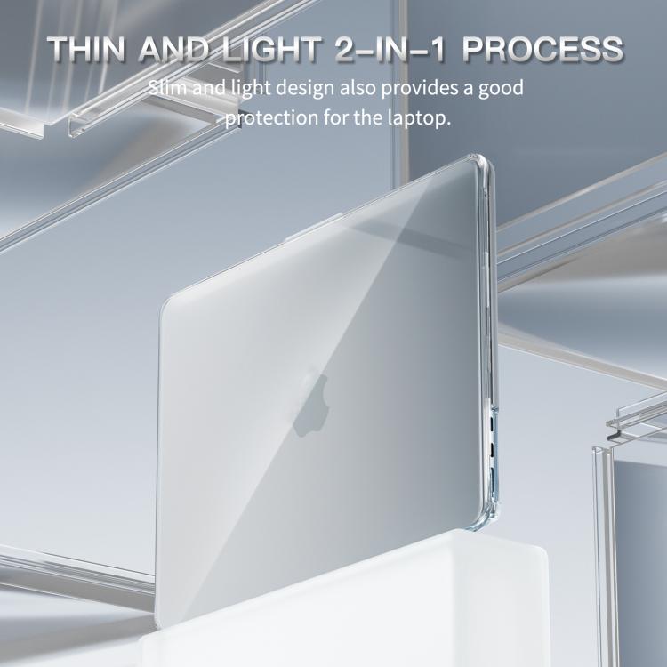 For MacBook Air 13.6 inch M2 2022 A2681 Transparent Scratchproof Laptop PC+TPU Protective Case