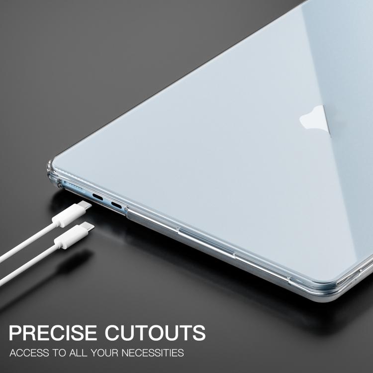 For MacBook Air 13.6 inch M2 2022 A2681 Transparent Scratchproof Laptop PC+TPU Protective Case