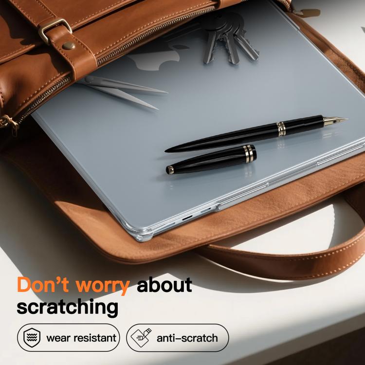 For MacBook Air 13.6 inch M2 2022 A2681 Transparent Scratchproof Laptop PC+TPU Protective Case