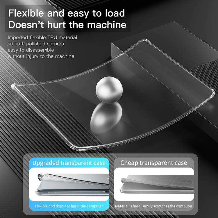 For MacBook Air 13.6 inch M2 2022 A2681 Transparent Scratchproof Laptop PC+TPU Protective Case