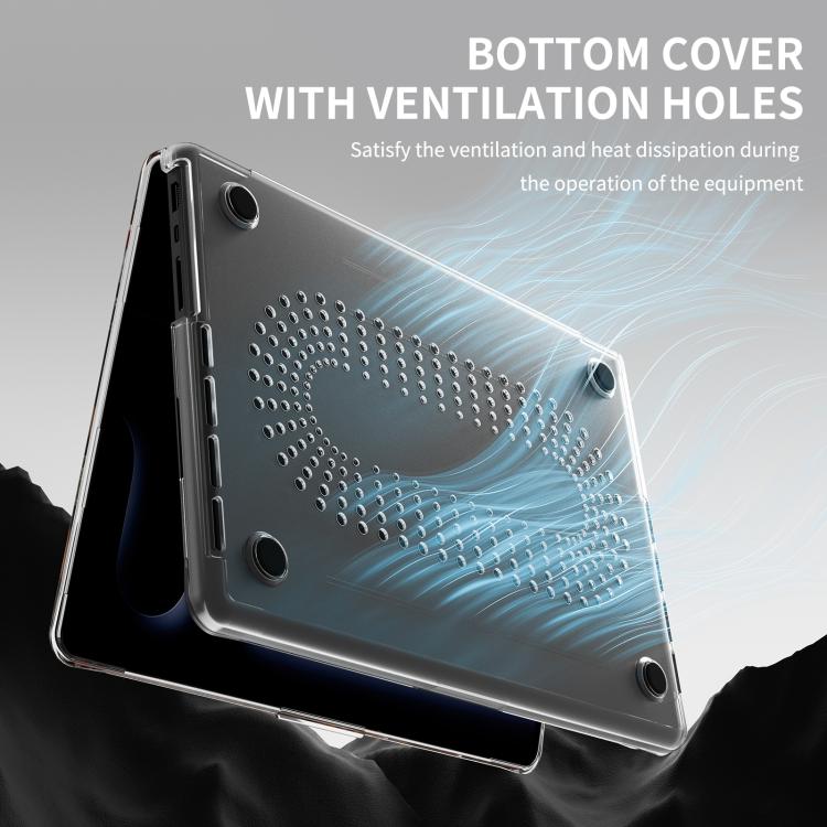 For Macbook Pro 14 inch 2021 / 2023 A2442 Transparent Scratchproof Laptop PC+TPU Protective Case