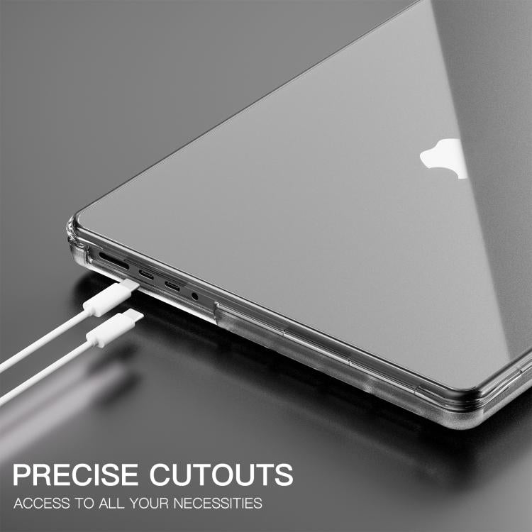For Macbook Pro 14 inch 2021 / 2023 A2442 Transparent Scratchproof Laptop PC+TPU Protective Case