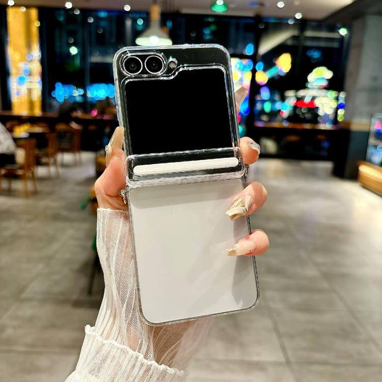 For Samsung Galaxy Z Flip5 Side Buckle Axis Transparent Phone Case