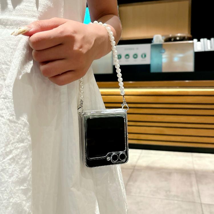 For Samsung Galaxy Z Flip5 Side Buckle Axis Transparent Phone Case
