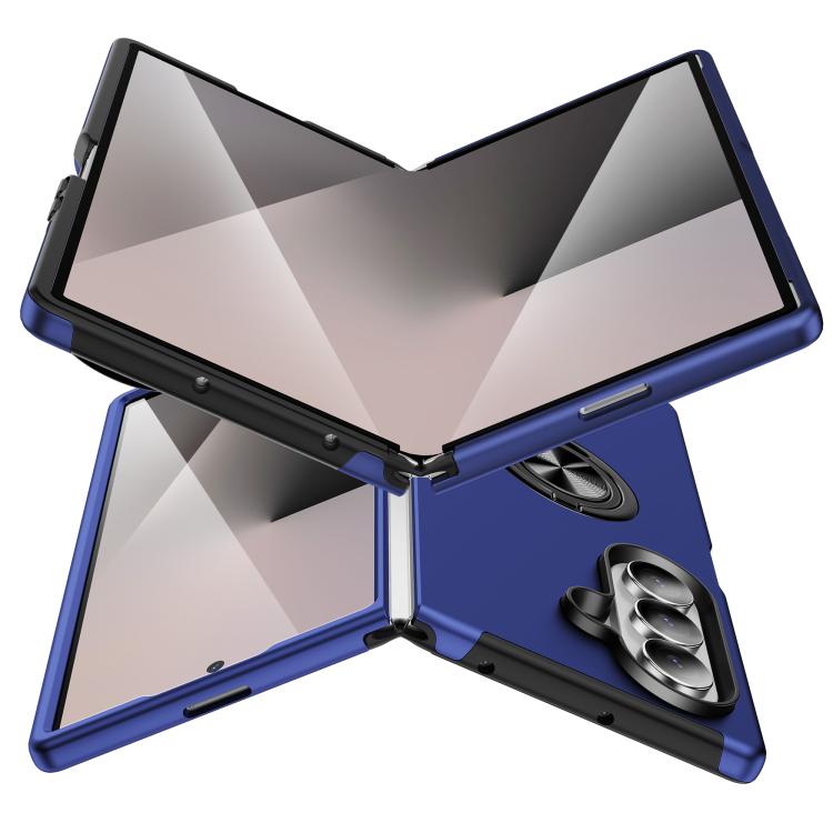 For Samsung Galaxy Z Fold7 5G PC + TPU Magnetic Phone Case with Invisible Ring Holder
