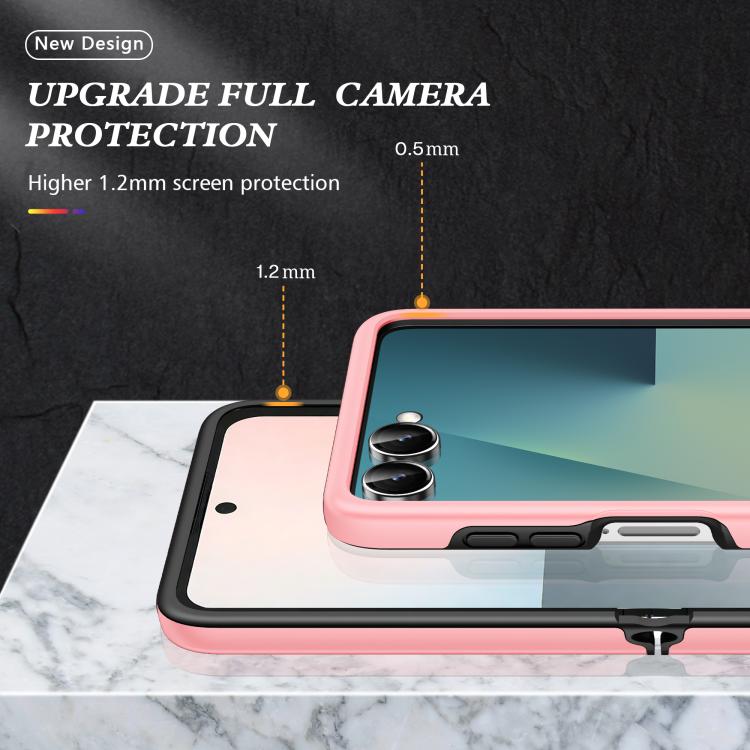 For Samsung Galaxy Z Flip7 5G PC + TPU Magnetic Phone Case with Invisible Ring Holder