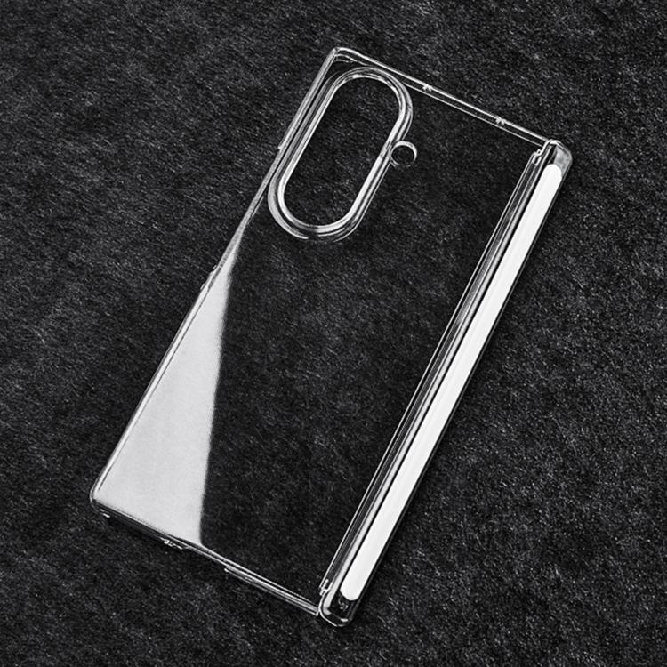 For Samsung Galaxy Z Fold7 5G Transparent PC Dual Axis Shockproof Phone Case