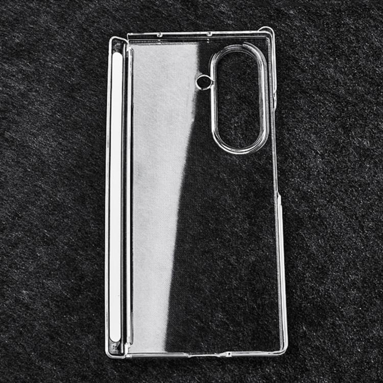 For Samsung Galaxy Z Fold7 5G Transparent PC Dual Axis Shockproof Phone Case