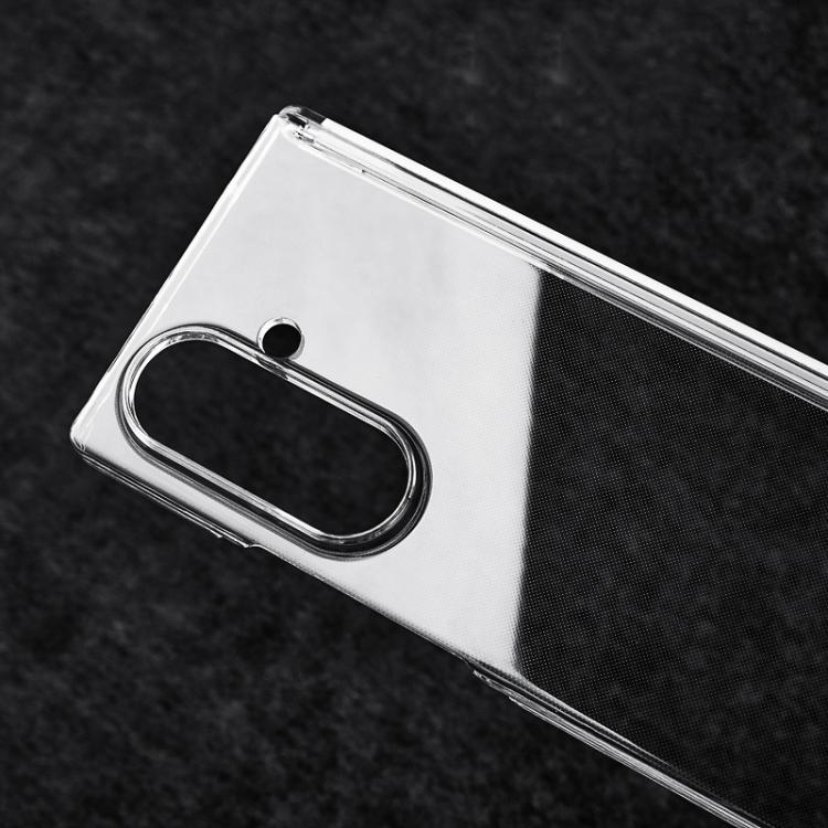 For Samsung Galaxy Z Fold7 5G Transparent PC Dual Axis Shockproof Phone Case