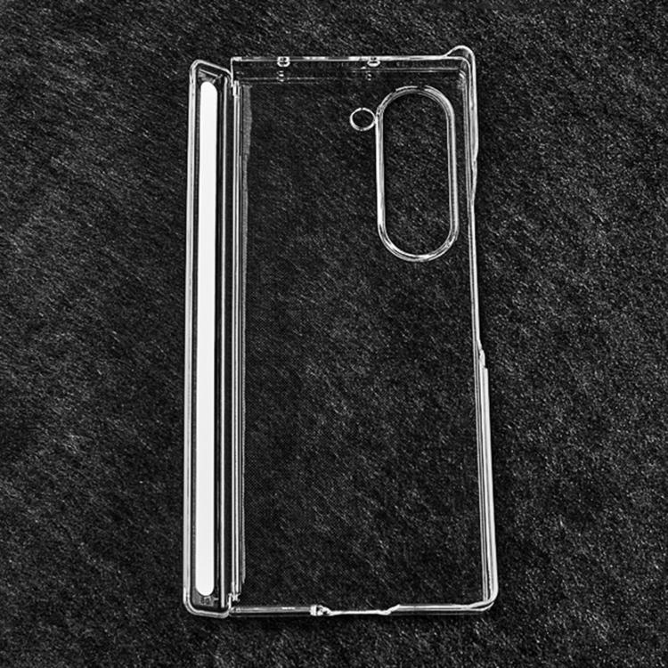 For Samsung Galaxy Z Fold6 Transparent PC Dual Axis Shockproof Phone Case