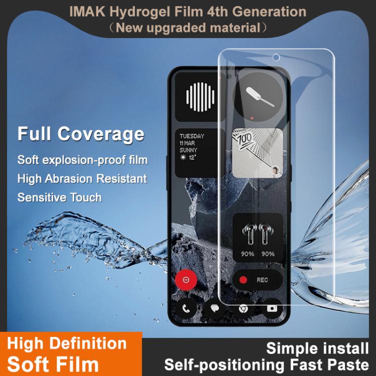 For Nothing Phone 3a Lite imak 4th Generation  Full Coverage Screen Hydrogel Film Protector