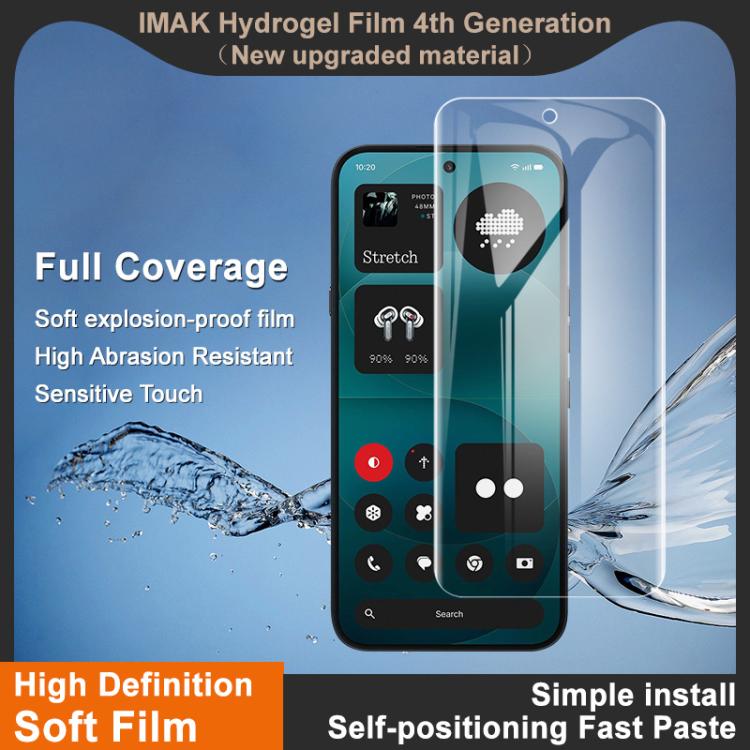 For Nothing Phone 4a Pro imak 4th Generation  Full Coverage Screen Hydrogel Film Protector