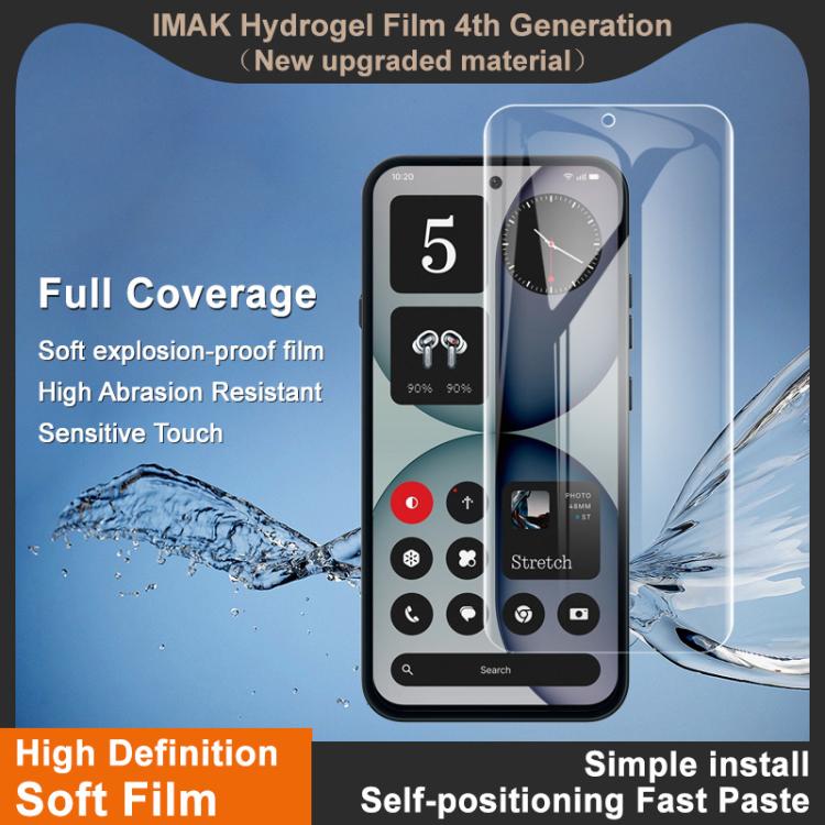 For Nothing Phone 4a imak 4th Generation  Full Coverage Screen Hydrogel Film Protector