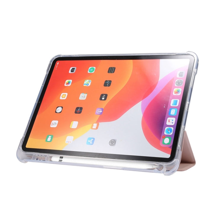 For iPad Air 2022 / 2020 10.9 3-folding Electric Pressed Skin Texture Smart Leather Tablet Case