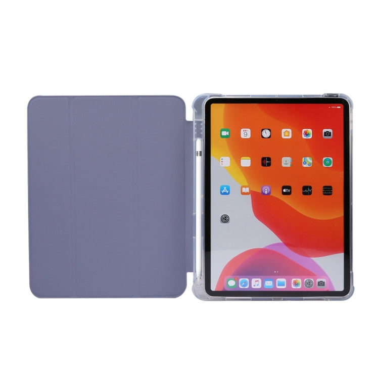 For iPad Air 2022 / 2020 10.9 3-folding Electric Pressed Skin Texture Smart Leather Tablet Case