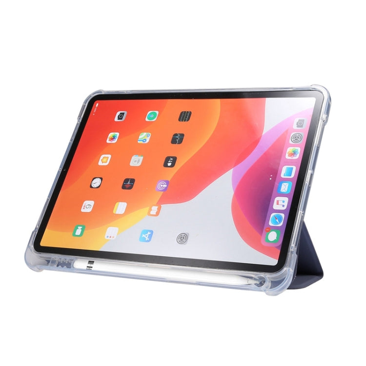 For iPad Air 2022 / 2020 10.9 3-folding Electric Pressed Skin Texture Smart Leather Tablet Case