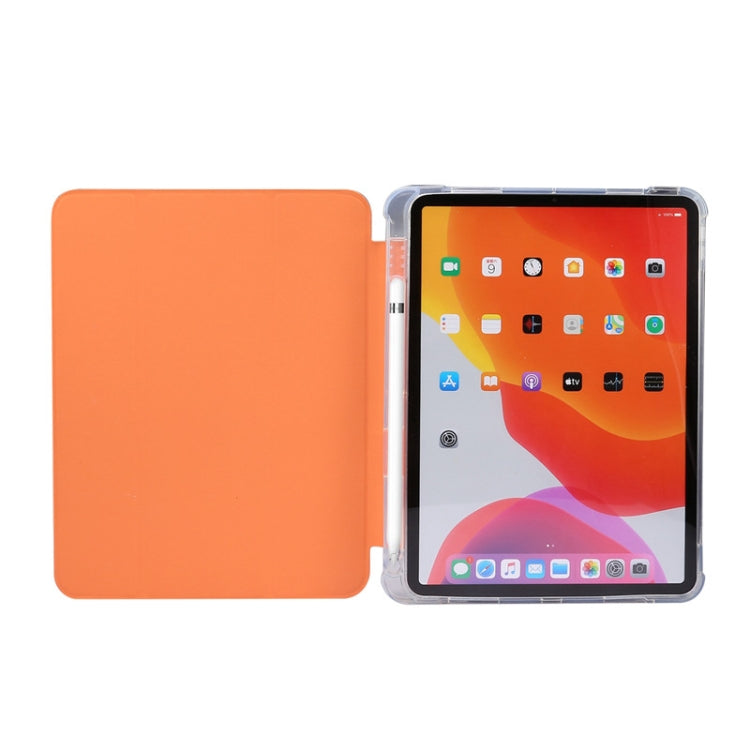 For iPad Air 2022 / 2020 10.9 3-folding Electric Pressed Skin Texture Smart Leather Tablet Case