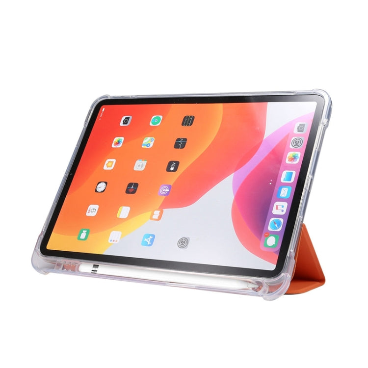 For iPad Air 2022 / 2020 10.9 3-folding Electric Pressed Skin Texture Smart Leather Tablet Case