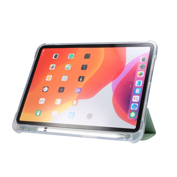 For iPad Air 2022 / 2020 10.9 3-folding Electric Pressed Skin Texture Smart Leather Tablet Case