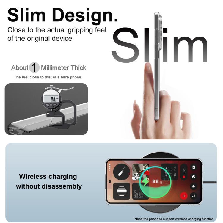 For Nothing Phone 3a imak UX-5 Series Super Slim Transparent Shockproof TPU Protective Case - Transparent