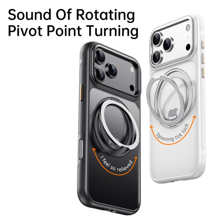 For iPhone 17 Pro Max Gear 360 Rotation MagSafe Holder Phone Case