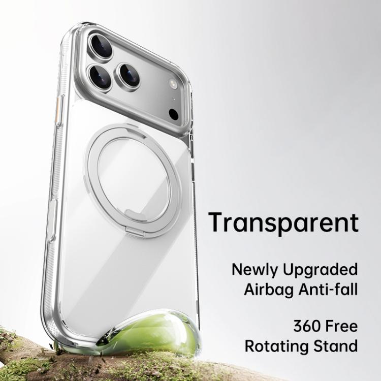 For iPhone 17 Pro Max Gear 360 Rotation MagSafe Holder Phone Case