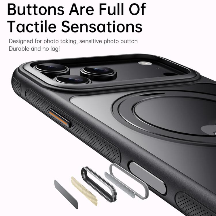 For iPhone 17 Pro Gear 360 Rotation MagSafe Holder Phone Case