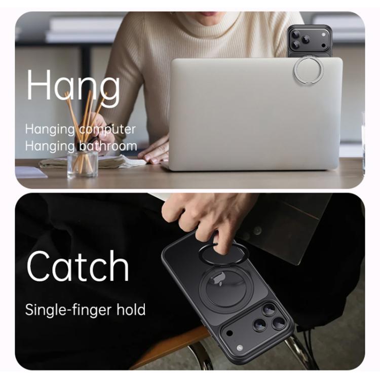 For iPhone 17 Pro Gear 360 Rotation MagSafe Holder Phone Case