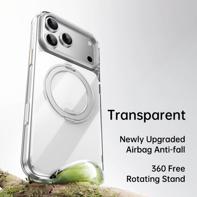 For iPhone 17 Pro Gear 360 Rotation MagSafe Holder Phone Case