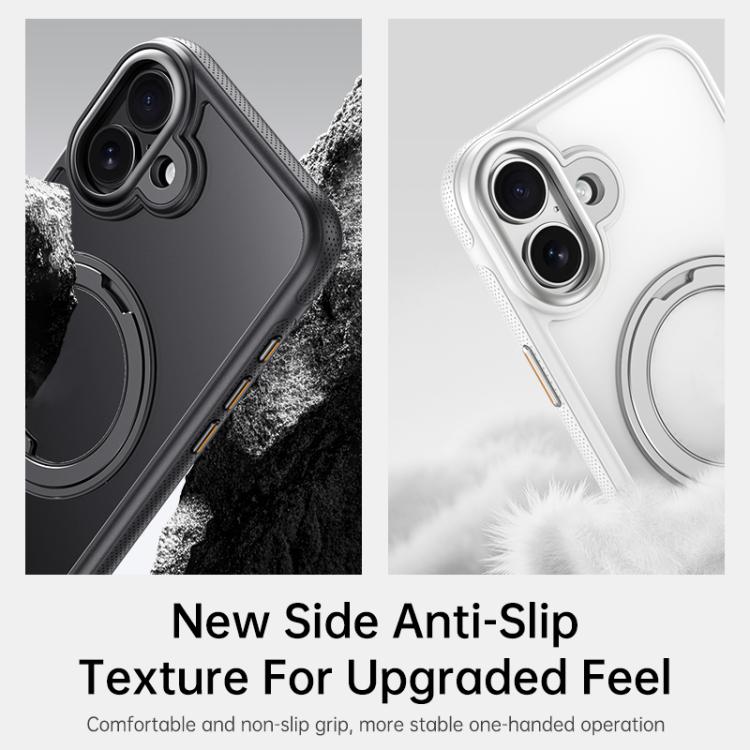 For iPhone 17 Gear 360 Rotation MagSafe Holder Phone Case