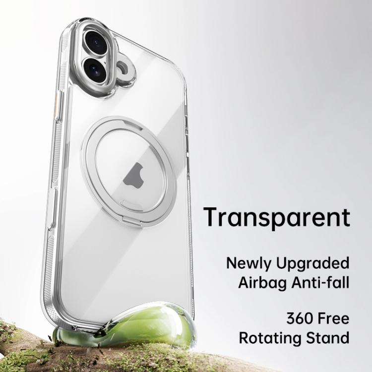 For iPhone 17 Gear 360 Rotation MagSafe Holder Phone Case