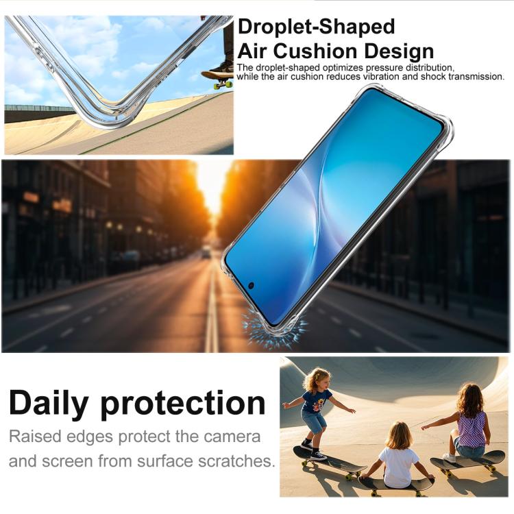 For vivo V60 5G Global / S30 5G Global imak Shockproof Airbag TPU Phone Case - Transparent