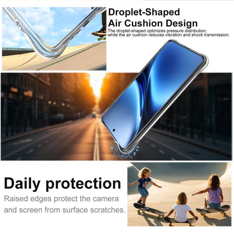For vivo X200 Pro 5G imak Shockproof Airbag TPU Phone Case - Transparent