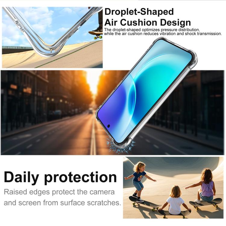 For vivo X300 imak Shockproof Airbag TPU Phone Case - Transparent