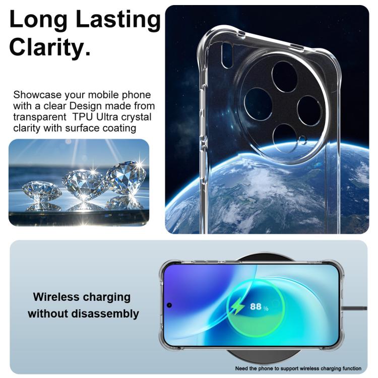 For vivo X300 imak Shockproof Airbag TPU Phone Case - Transparent