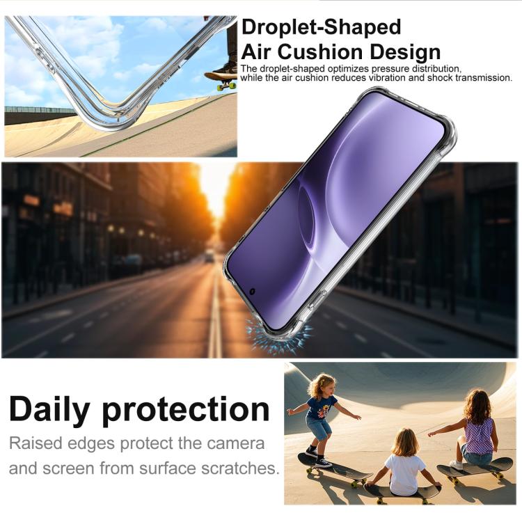 For vivo X300 Pro imak Shockproof Airbag TPU Phone Case - Transparent