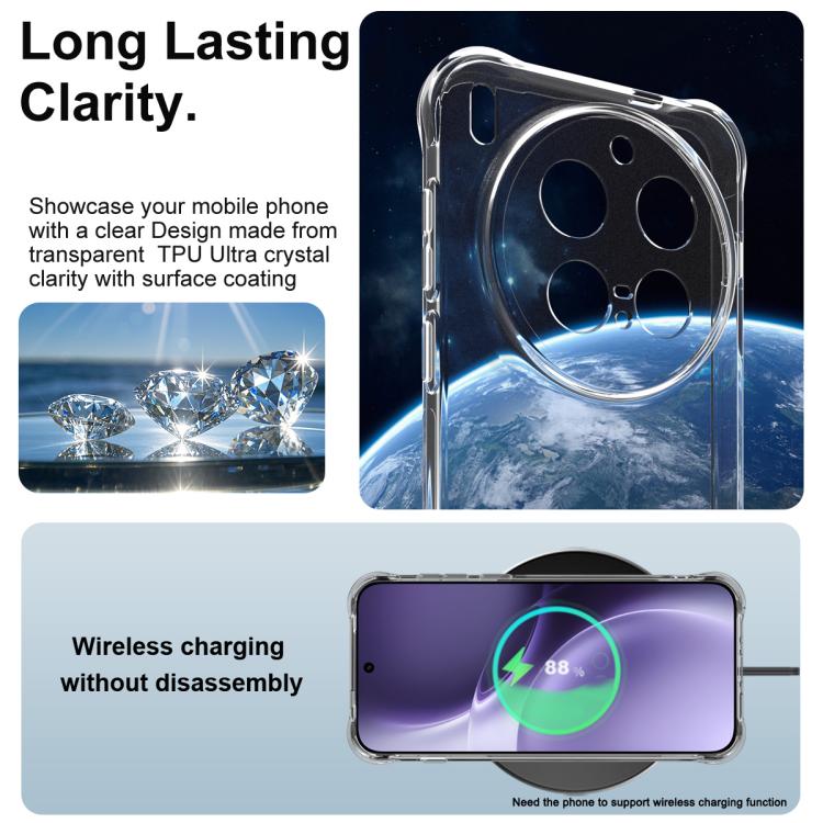 For vivo X300 Pro imak Shockproof Airbag TPU Phone Case - Transparent