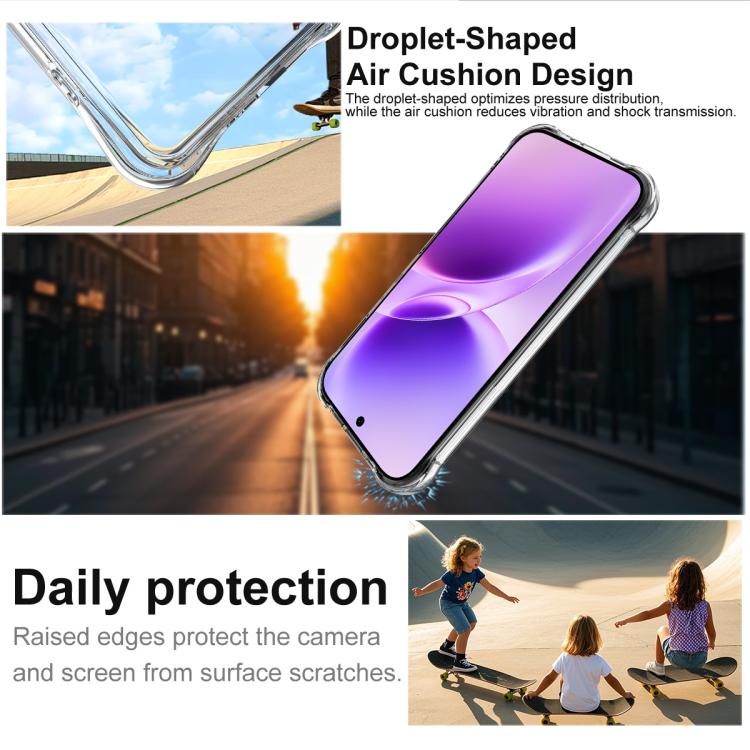 For vivo S50 5G imak Shockproof Airbag TPU Phone Case - Transparent