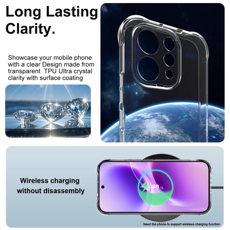 For vivo S50 5G imak Shockproof Airbag TPU Phone Case - Transparent