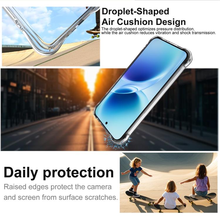 For vivo S50 Pro mini 5G imak Shockproof Airbag TPU Phone Case - Transparent