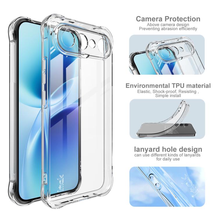 For vivo S50 Pro mini 5G imak Shockproof Airbag TPU Phone Case - Transparent