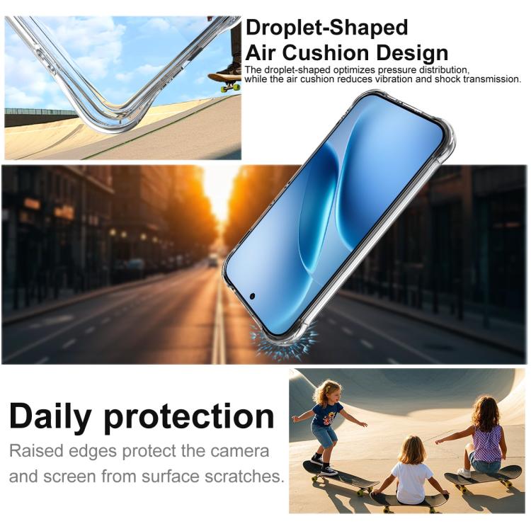 For vivo iQOO Z11 Turbo 5G imak Shockproof Airbag TPU Phone Case - Transparent