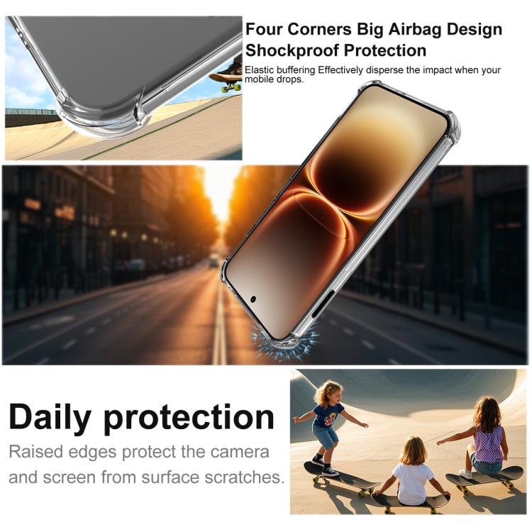 For vivo iQOO 15 Ultra 5G imak Shockproof Airbag TPU Phone Case - Transparent