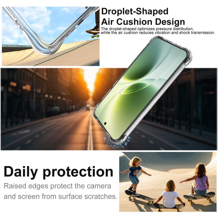 For vivo X300s imak Shockproof Airbag TPU Phone Case - Transparent