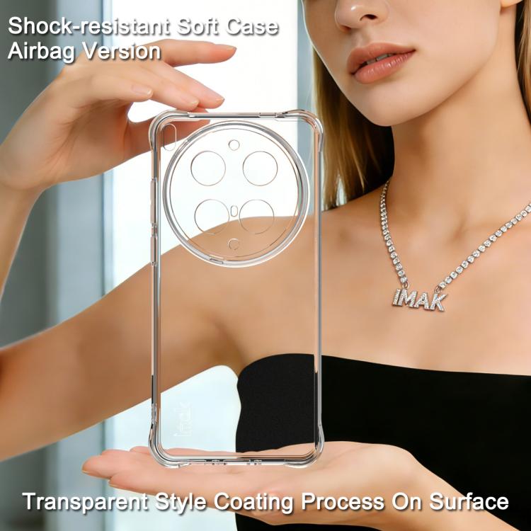 For vivo X300 Ultra imak Shockproof Airbag TPU Phone Case - Transparent