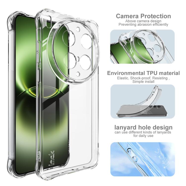 For vivo X300 Ultra imak Shockproof Airbag TPU Phone Case - Transparent